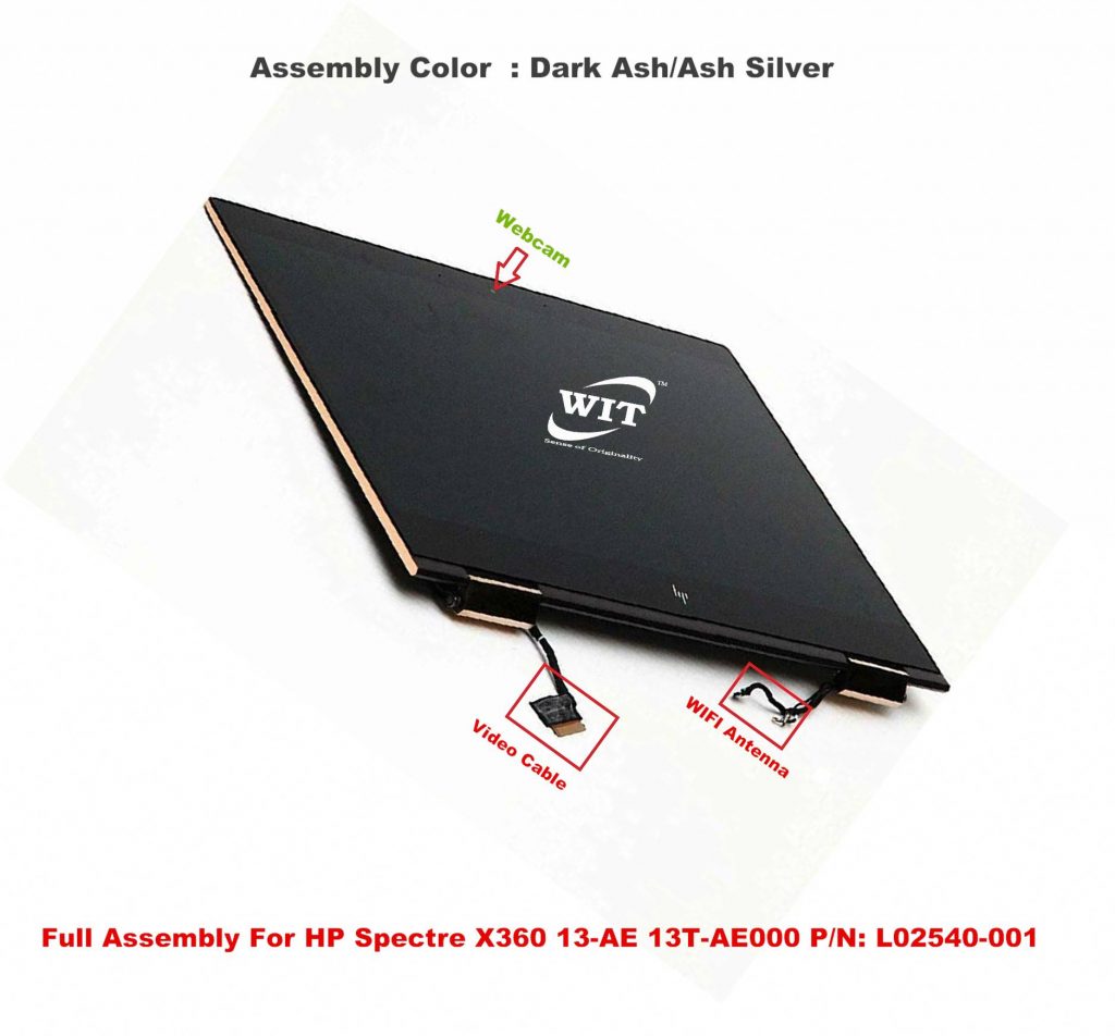 Touchscreen With Complete Display Assembly For Hp Spectre X Ae