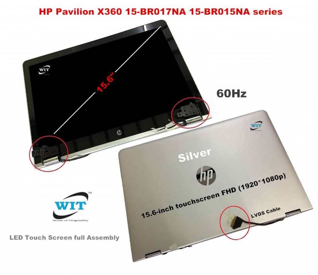 Touchscreen With Complete Display Assembly For Inch Hp Pavilion