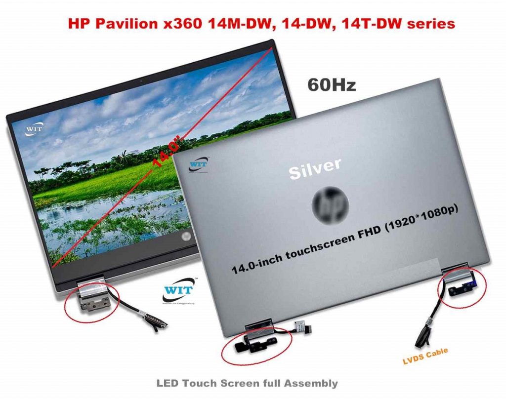 Touchscreen With Complete Display Assembly For 14 0 Inch HP Pavilion