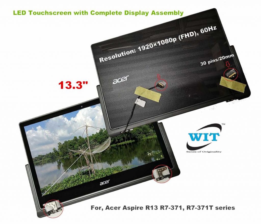 Inch Led Touchscreen With Complete Display Assembly For Acer