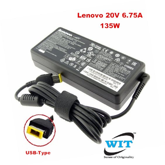 Venlighed forsikring Shinkan Lenovo 20V 6.75A 135W Yellow USB Type (inside pin) Original AC Power Adapter  or Charger For Lenovo laptop ADL135NDC2A 36200315, for Lenovo Yoga 9-15IMH5  82DE0009US Laptop - WIT Computers