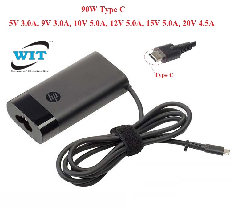 HP USB-C AC-Adapter 45 Watt original Spectre Pro 13 G1 series Included UK Cloverleaf