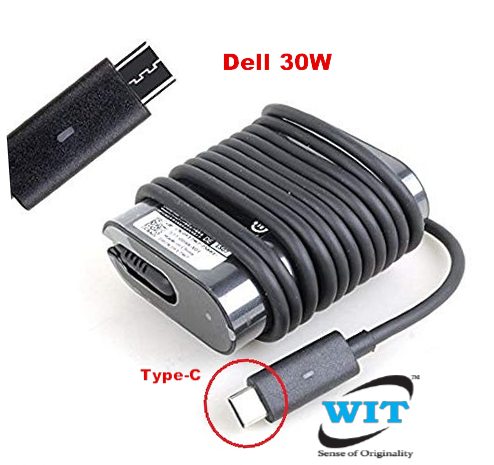 Anders Mantsjoerije legaal Dell 30W Type-C USB-C Power Supply Adapter or Charger for Dell XPS 13 9365  Dell Latitude 7275 Dell XPS Latitude 12 Slim Tablet (Dell 30W Type-C  Adapter) - WIT Computers