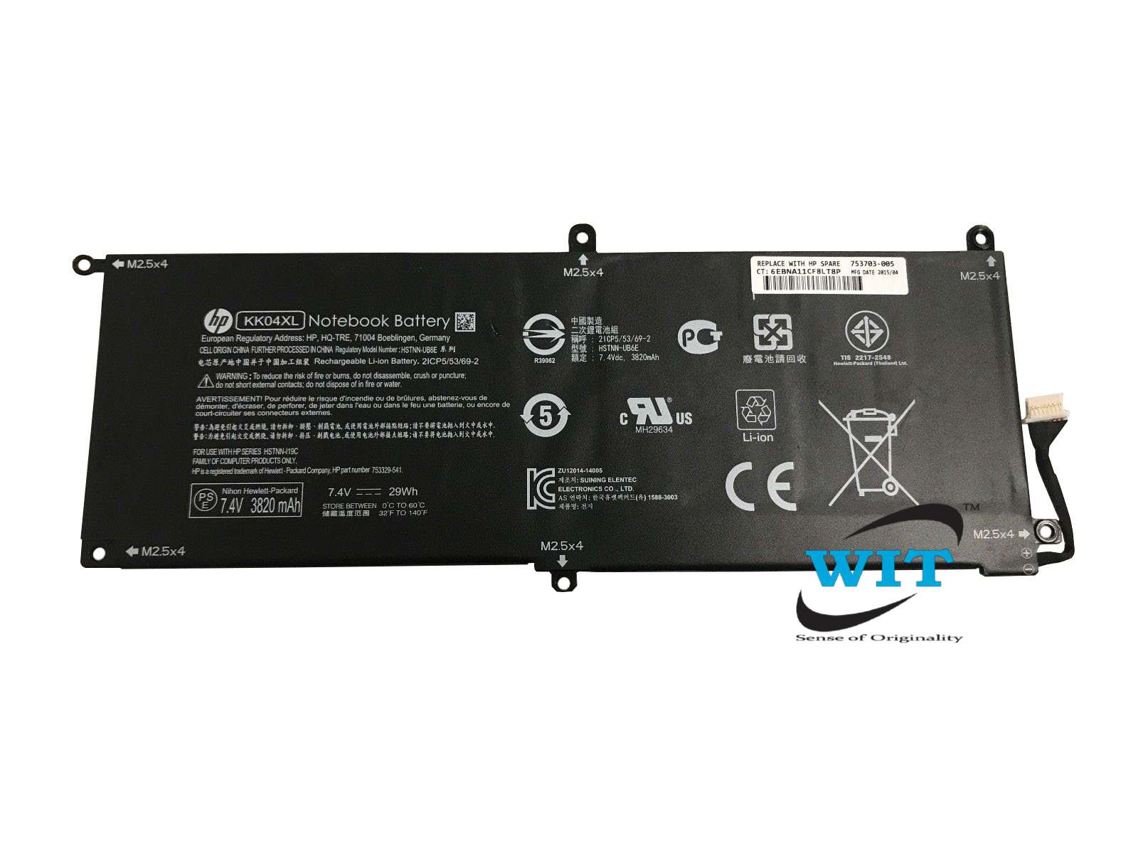 Original KK04XL Battery For HP Pro x2 612 G1 Tablet 753703-005 HSTNN-IB6E  Laptop