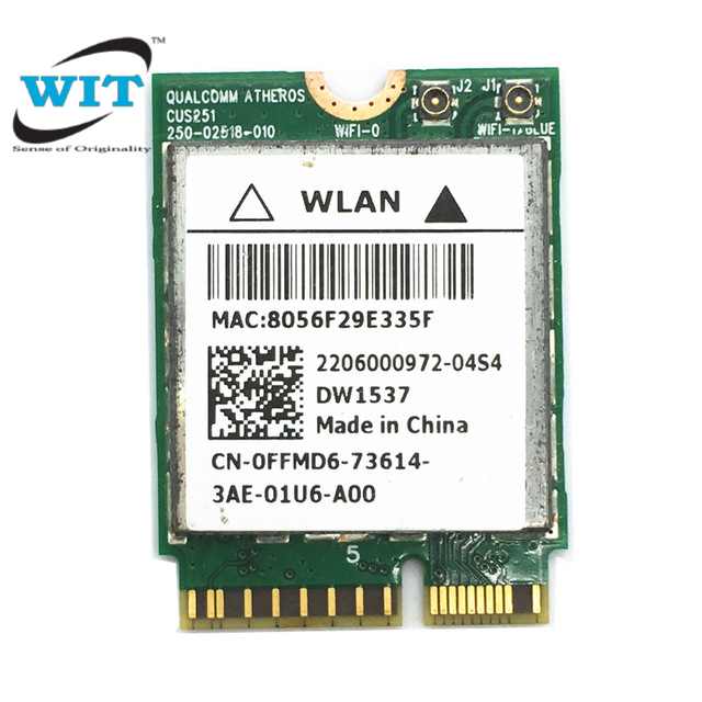 Zopsc 300M Wireless Network Card for Dell Wireless DW1707 Bluetooth 4.0 Network Card mit Qualcomm Atheros QCA9565 QCNFA335 Chip with 300mbps Connection Speeds. 