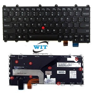 IBM Lenovo ThinkPad Yoga 260 Backlit Keyboard P/N 00PA124 PK131EY1A00 - WIT  Computers