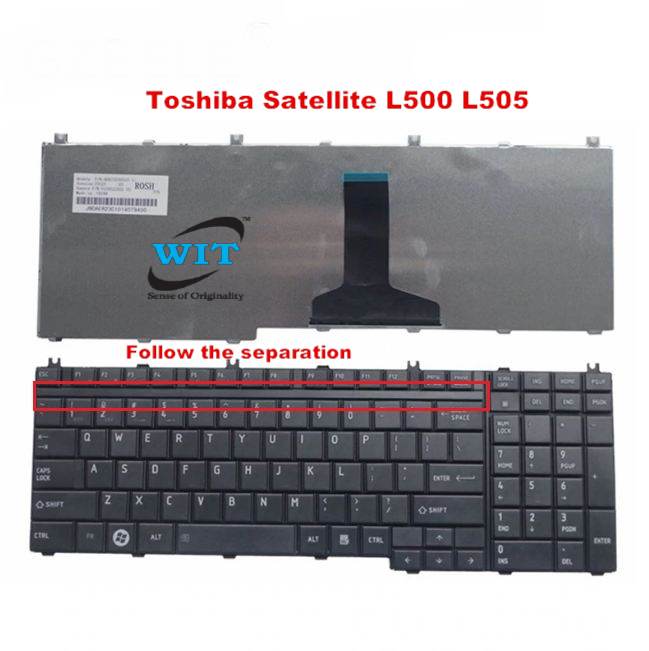 New US Black English Laptop Keyboard Compatible with TOSHIBA Satellite L505-ES5011 L505-ES5012 L505-ES5015 L505-ES5016 L505-ES5018 L505-ES5033 L505-ES5034 L505-ES5036 L505-ES5042 L505-GS5035 