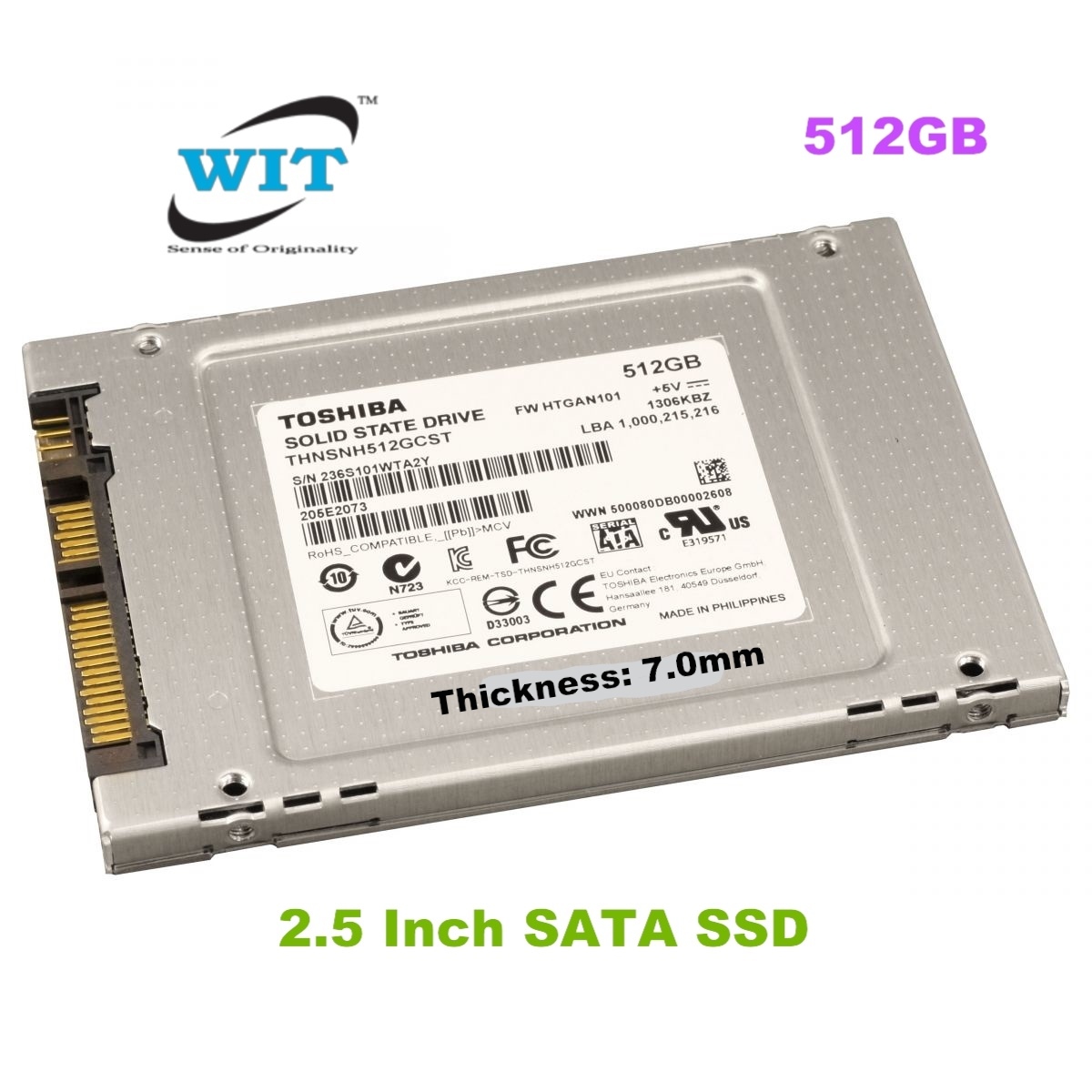 V7 V7SSD2TBS25E disque SSD 2.5 2 To Série ATA III 3D TLC V7SSD2TBS25E pas  cher