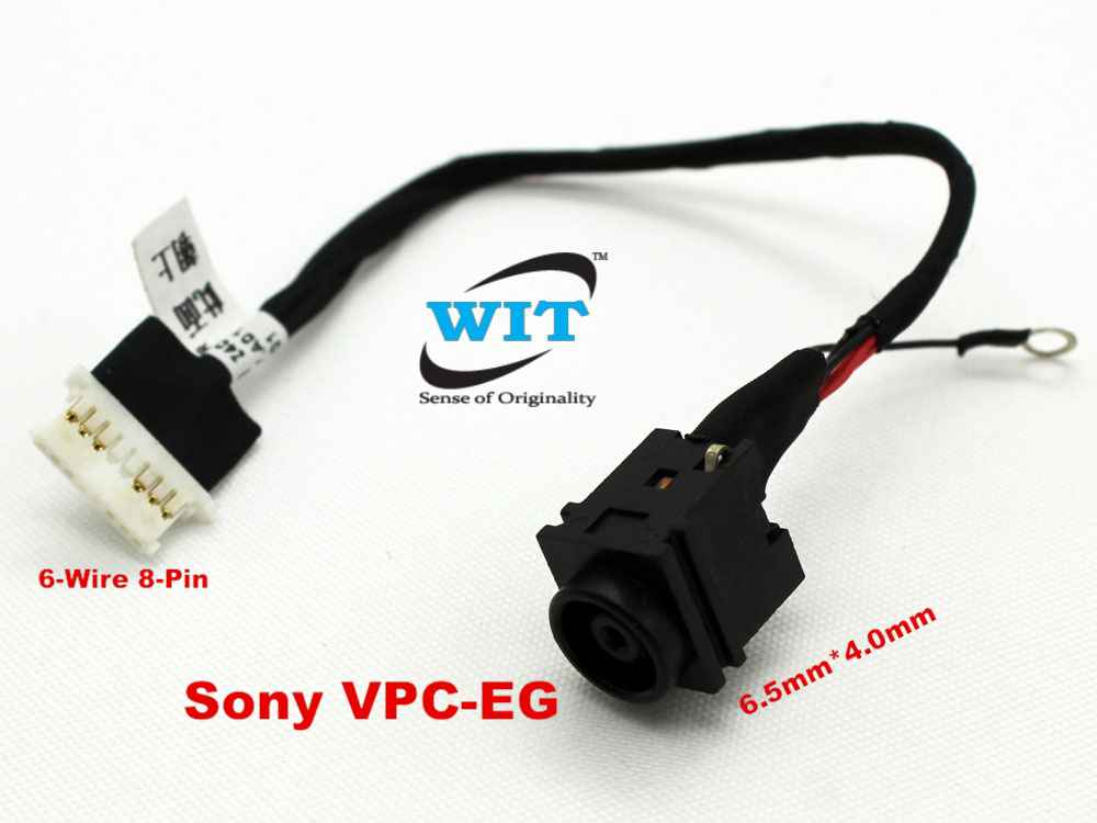 Sony Vaio VGN-NS130DW Sony Vaio VGN-NS130E Sony Vaio VGN-NS130D Sony Vaio VGN-NS130D/W Power4Laptops Replacement Laptop DC Jack Socket with Cable for Sony Vaio VGN-NS130AE 