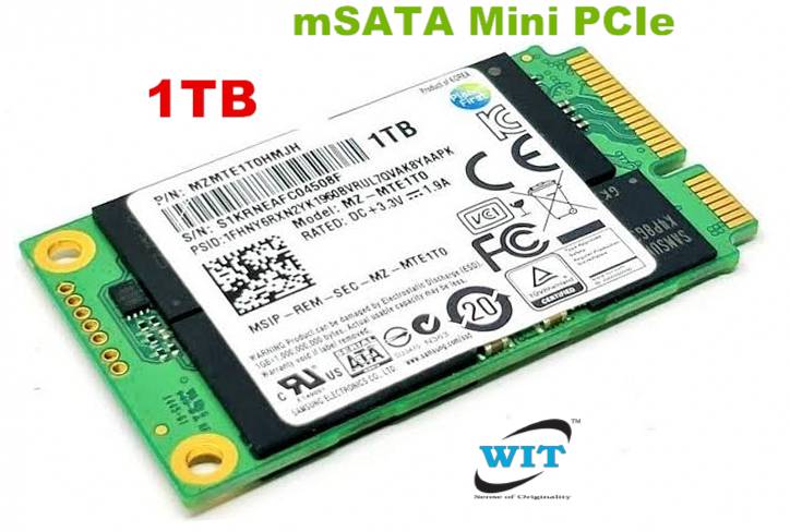 1TB mSATA Mini PCI-E internal Solid State Drive (SSD) 30*50mm Samsung PM851  Series TLC for Laptop, Server, Desktop and many more