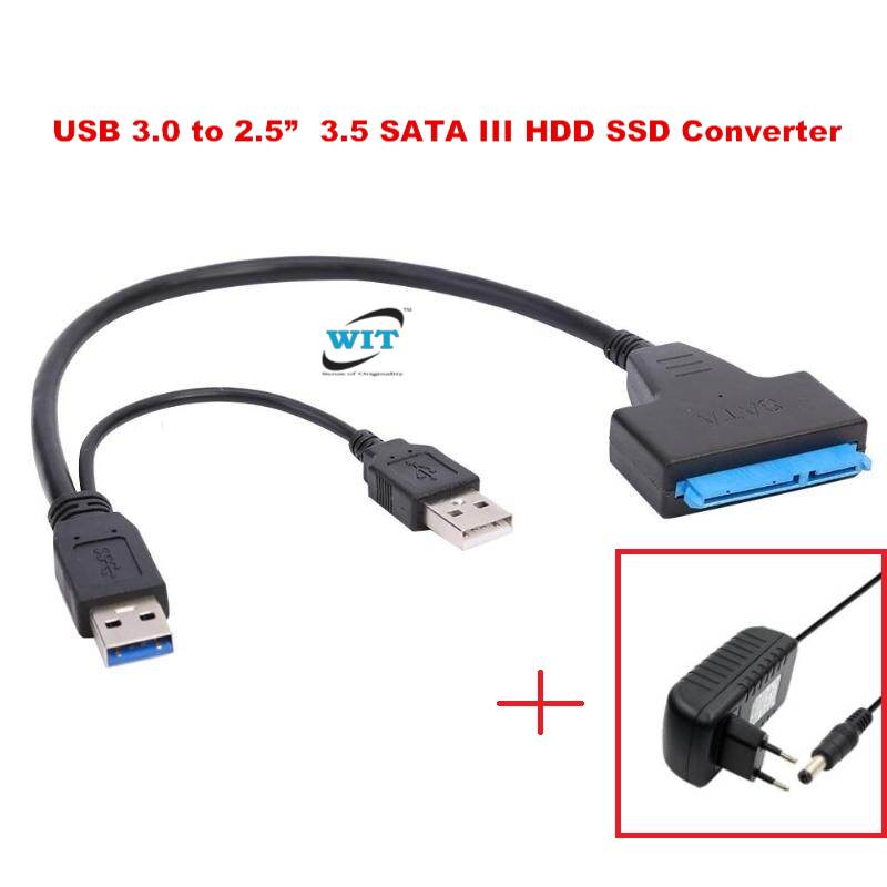 Shipwreck Eventyrer tage ned USB 3.0 to 2.5” 3.5" SATA III Hard Drive/SSD/SSHD Adapter - External  Converter for SSD/HDD/SSHD Data Transfer, USB 3.0 to 2.5" or 3.5" SATA III  22-Pin(7+15-Pin) HDD/SSD Converter/Adapter - WIT Computers
