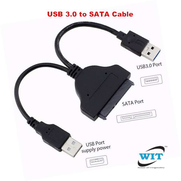 USB 3.0 to 2.5 SATA Cable HDD SSD Hard Drive Adapter Cable Windows 10 Mac OS 