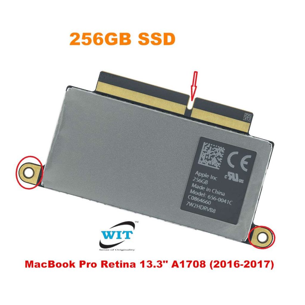 256GB SSD for MacBook Pro Retina 13.3" A1708 Year 2016 2017 6560041C
