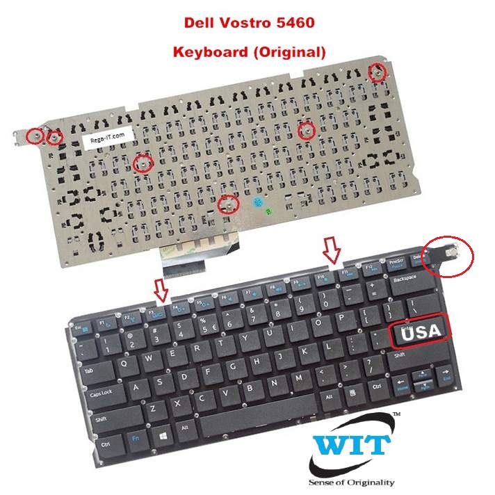 GIVWIZD Laptop Replacement US Layout Backlit Keyboard for Dell Vostro 14 5471 