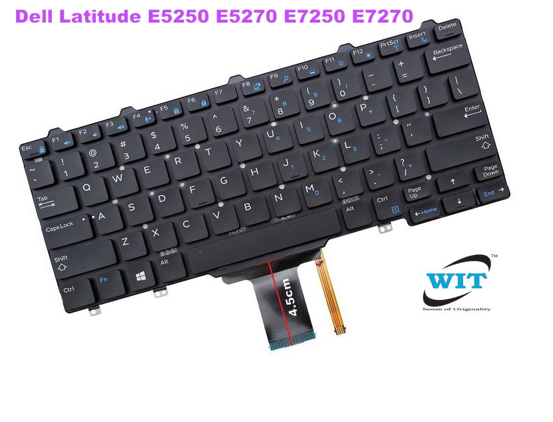 Backlit Keyboard Replacement For Dell Latitude E5250 E7250 E5270 5250 7250 Laptops