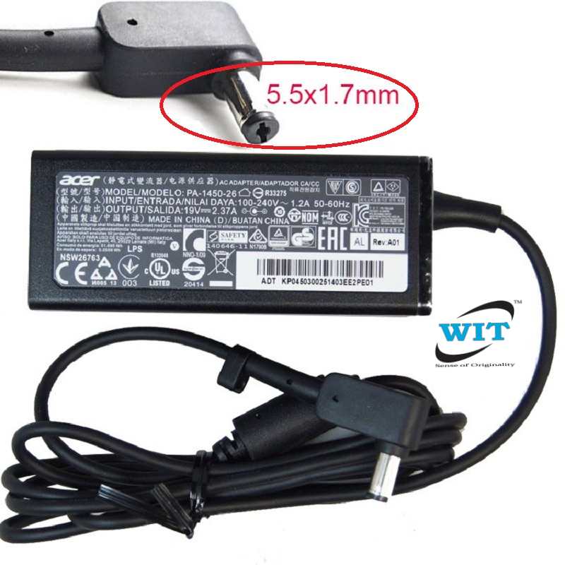 45W 19V 2.37A 5.5*1.7mm PA-1450-26 Original AC Power Adapter/Charger For Acer Aspire ( ACER Adapter ) - WIT