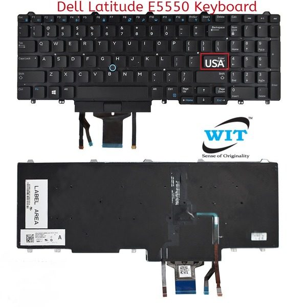 Laptop internal keyboard for Dell Latitude E5550 E5570 M7510 M7720 M7520  M5520 M7510 M7720 M7520 M5520, Dell Precision 3510 3520 7510 7520 7710  7720, Dell Latitude 5550 5580 5590 5591 series - WIT Computers