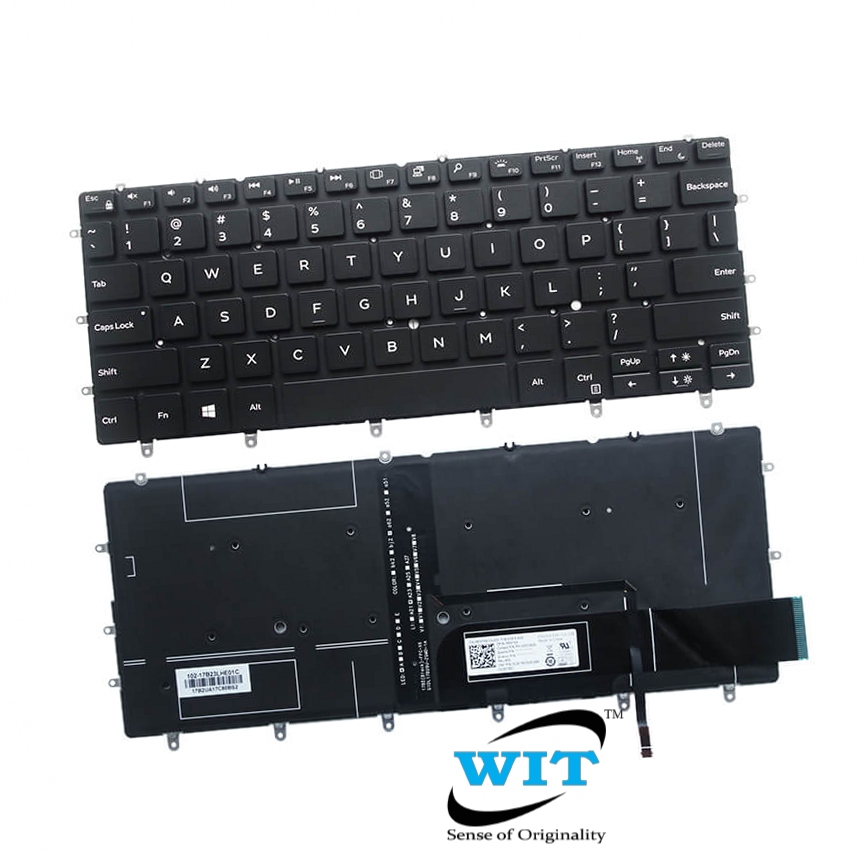 thumbnail image 2 of Genuine Dell UK Backlit Keyboard For XPS 13 9370 9380 7390 9305 – 82FHM 2 of 6