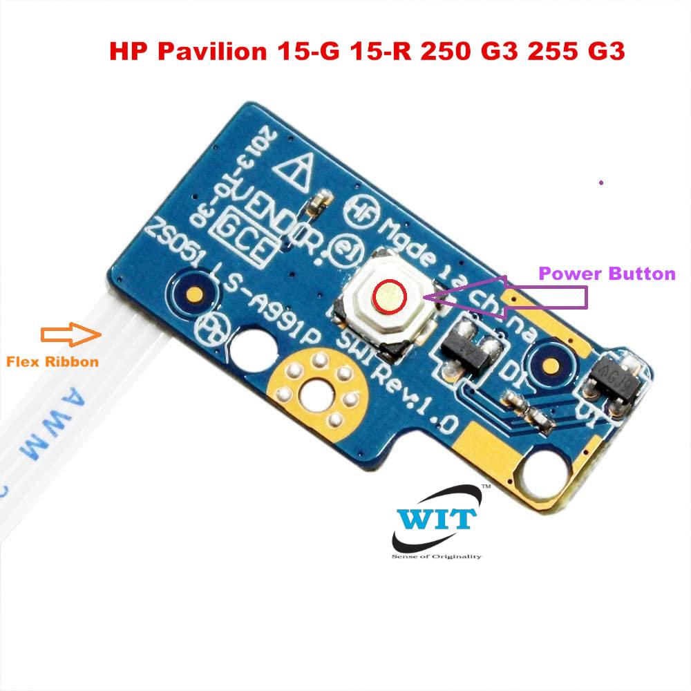 Carte de bouton dalimentation avec câble pour HP 15-G 749650-001 LS-A991P 455MKL32L01 Accessoires de réparation Super Deals bleu 