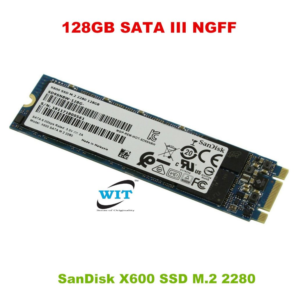 128GB SanDisk SD8SN8U-128G-1006 and SD8SN8U-128G-1004, X400 & X600 ...