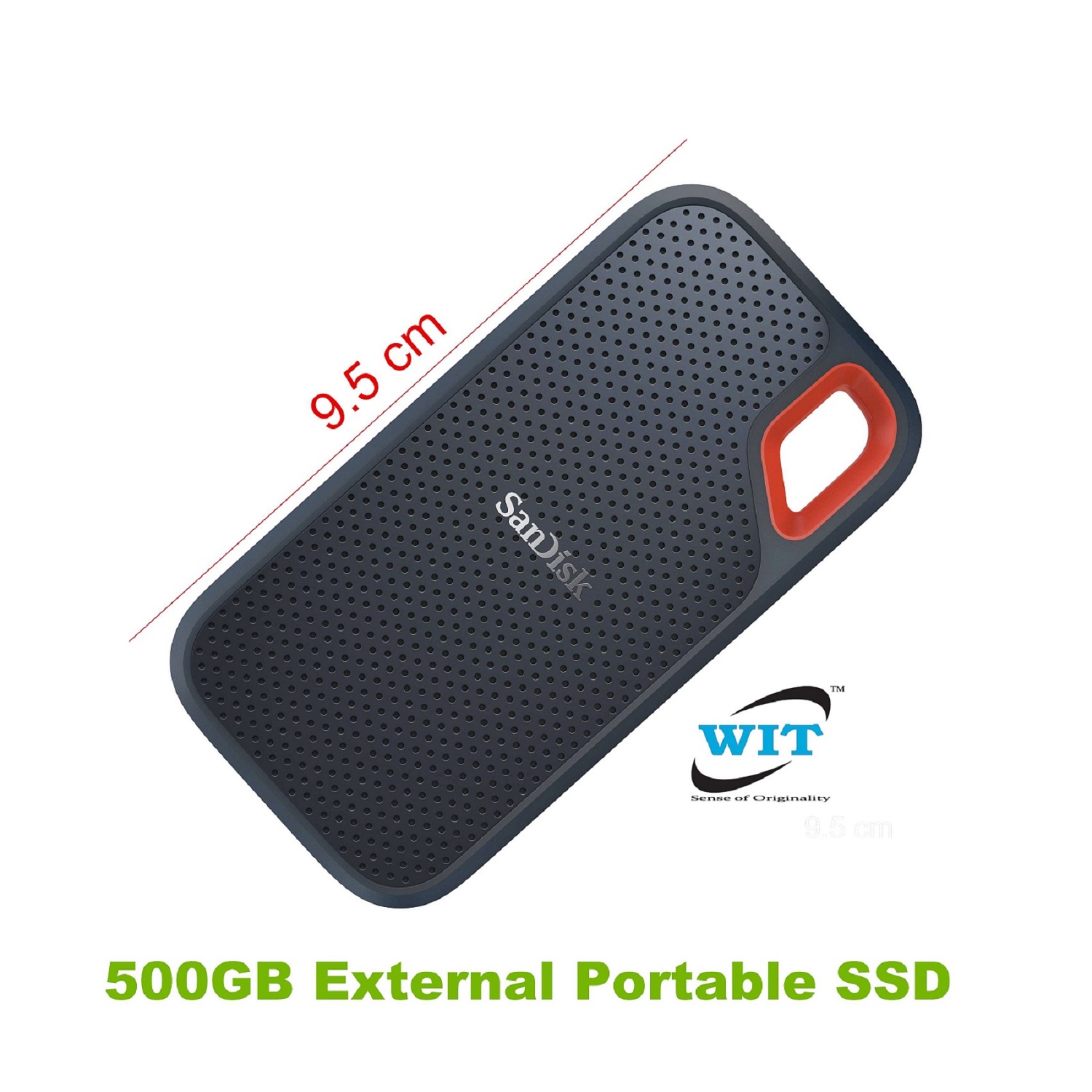 rolle Uændret Maori 500GB SanDisk Extreme Portable SSD (SDSSDE60-500G-G25) USB 3.1 Gen 2 Type-C  and Type-A Interface - WIT Computers