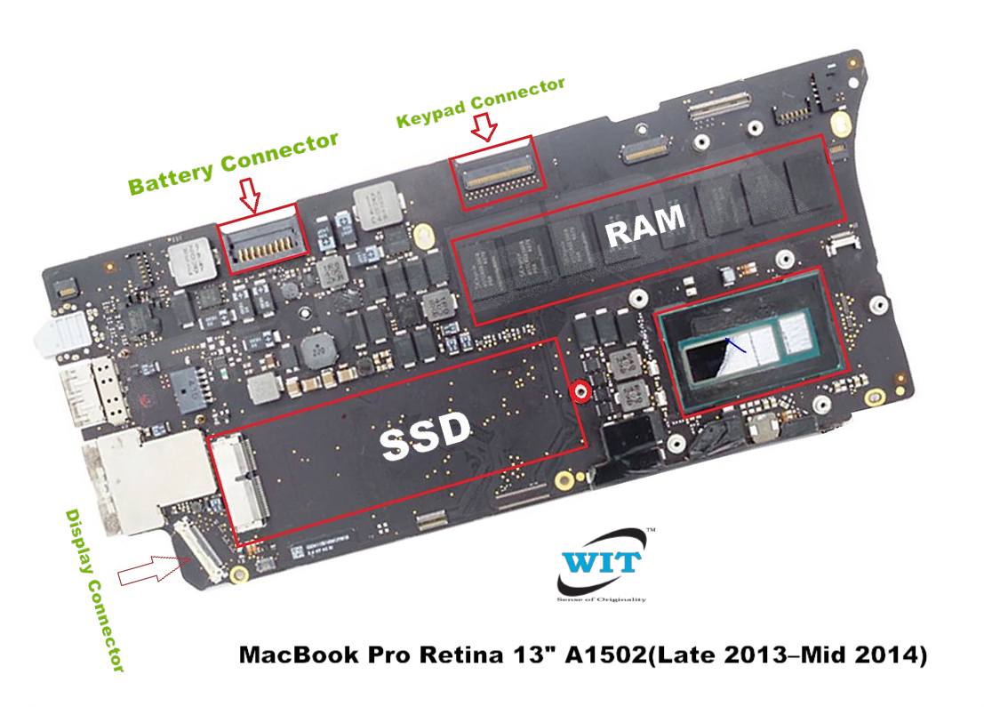 A1502 Logic Board (2.4GHz Core i5, 4GB RAM) for Apple