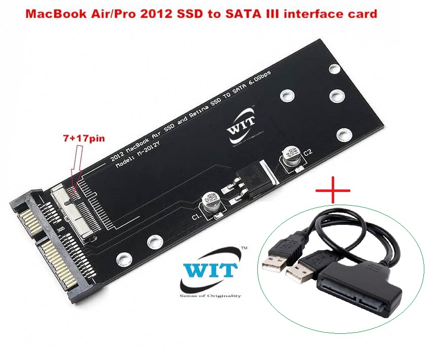 ASHATA Adapter Card,Adapter Converter Card,SSD Solid State Drive Adapter Converter Card,Fit for MacBook PRO 2012 Retina 