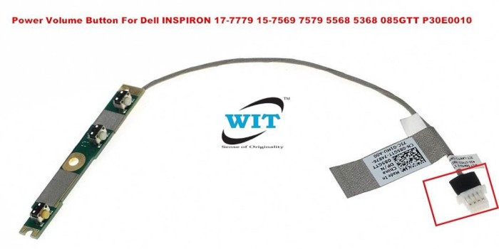 Zahara Power Volume Switch Button & Cable Replacement for Dell Inspiron 15-7779 85GTT 5568 7568 7569 7778 7579