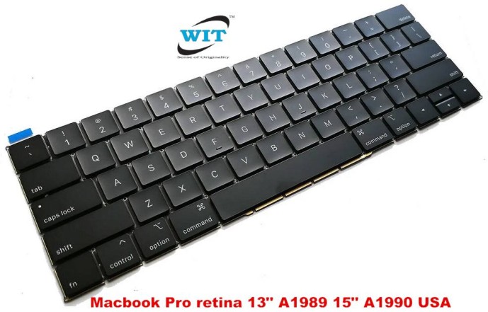 Keyboard for Apple MacBook A1989 A1990 US English 