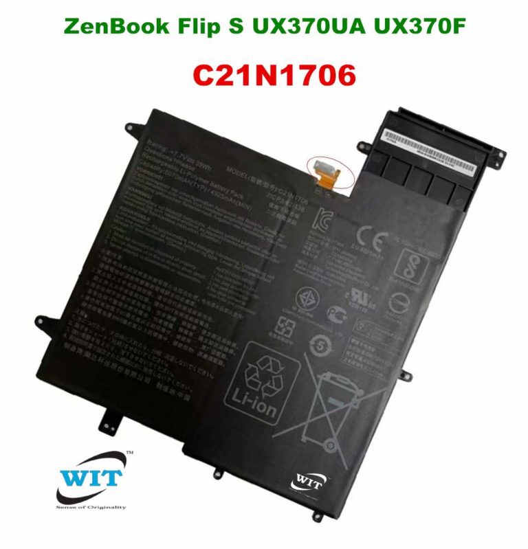C21N1706 Laptop battery for ASUS ZenBook Flip UX370UA-C4160T Q325UA ...