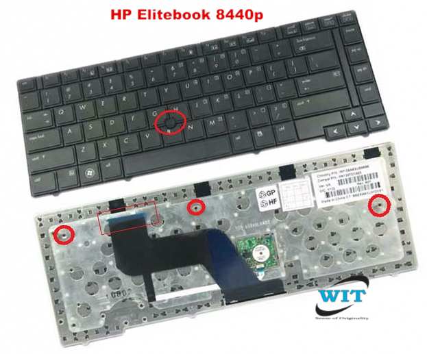 thumbnail image 2 of Replacement Laptop Keyboard For HP EliteBook 8440p / 8440w – US English Layout 2 of 5