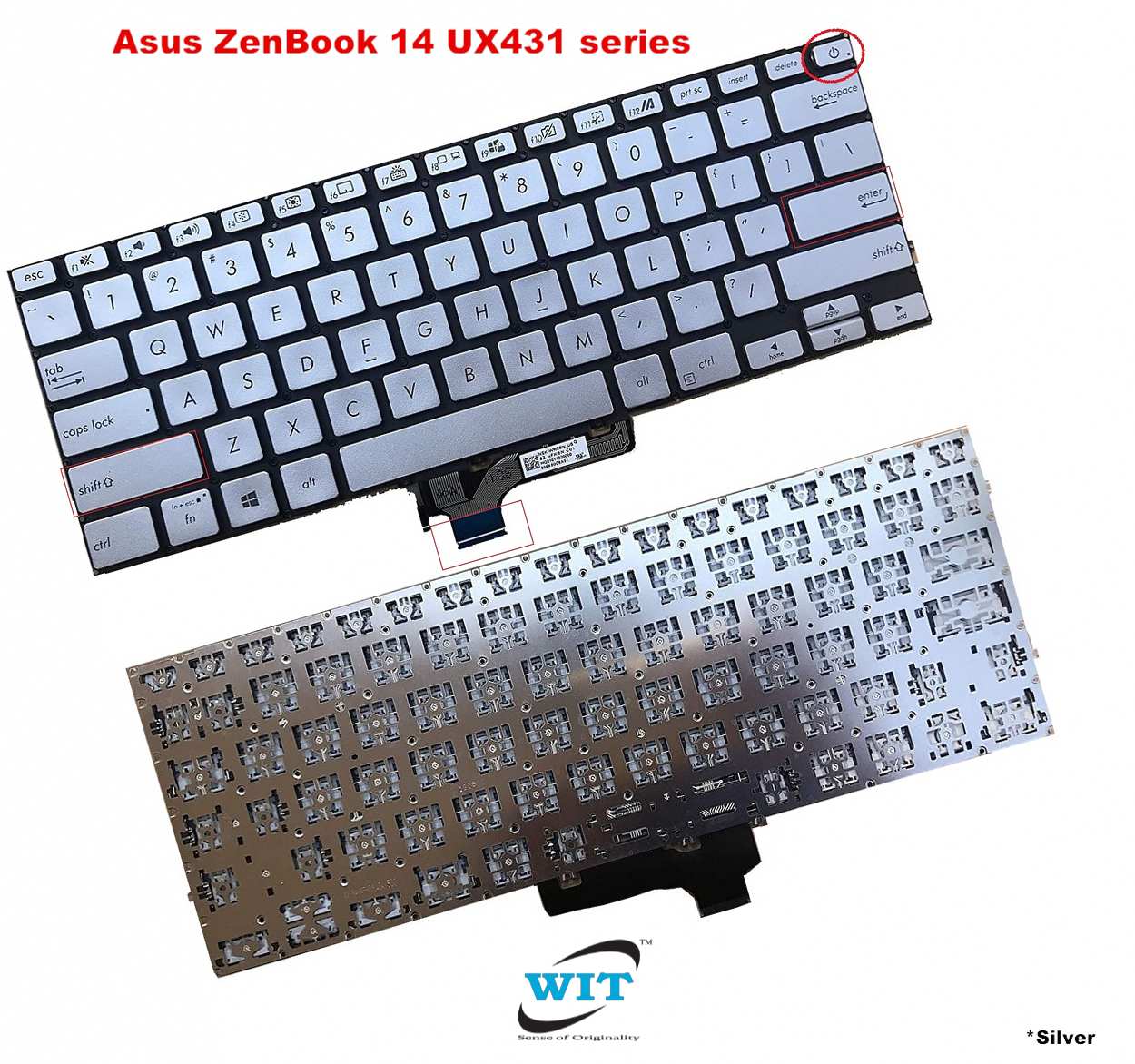 Laptop Keyboard for ASUS ZenBook 14 UX431F UM431D DA BX431 U4500F UX431 and  ASUS VivoBook S14 S431F S431FA S431FL series US Layout