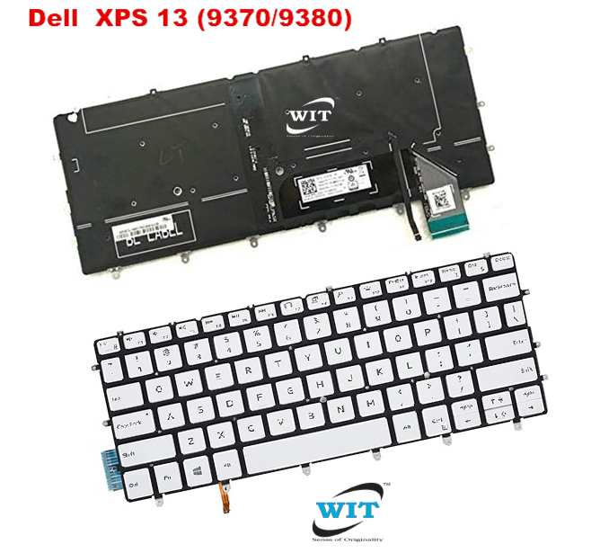 Laptop Keyboard for Dell XPS 13 9370 & XPS 13 9380 with backlit and white  color P/N: PK1320C2B01 0FXCRT 0FXCRT-CH200