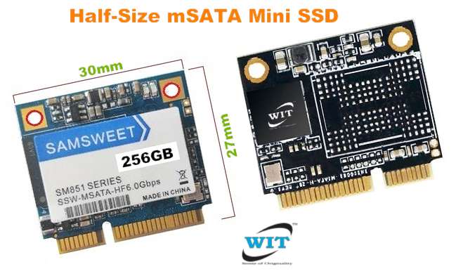 weekend tro abstrakt 256GB mSATA Mini (Half Size) SATAIII internal Solid State Drive (SSD)  30mm*27mm for for Laptop, Server, Desktop and many more - WIT Computers