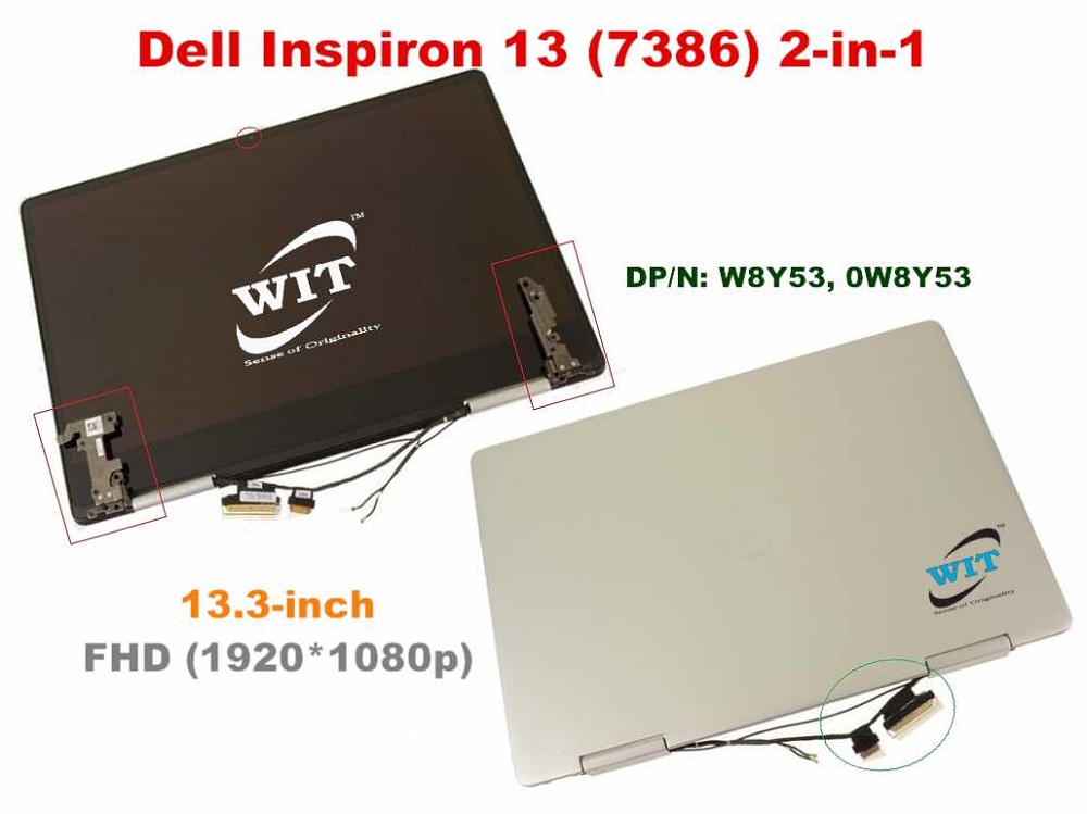 LCD Touchscreen LED Display Assembly for Dell Inspiron 13 7000 Series P57G 1080P 