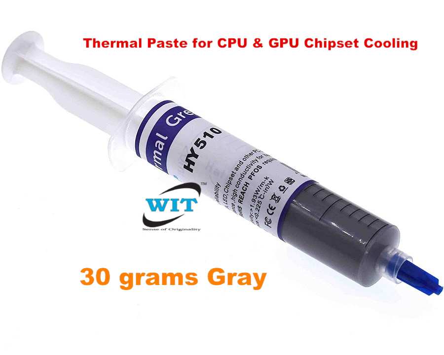 Thermal Paste/Heatsink Paste/Thermal Conductivity/Thermal Compound/Silicone  Compound/Thermal Grease for CPU and GPU Chipset Cooling, HY510 30 grams  Gray Thermal Grease Sealing Paste - WIT Computers