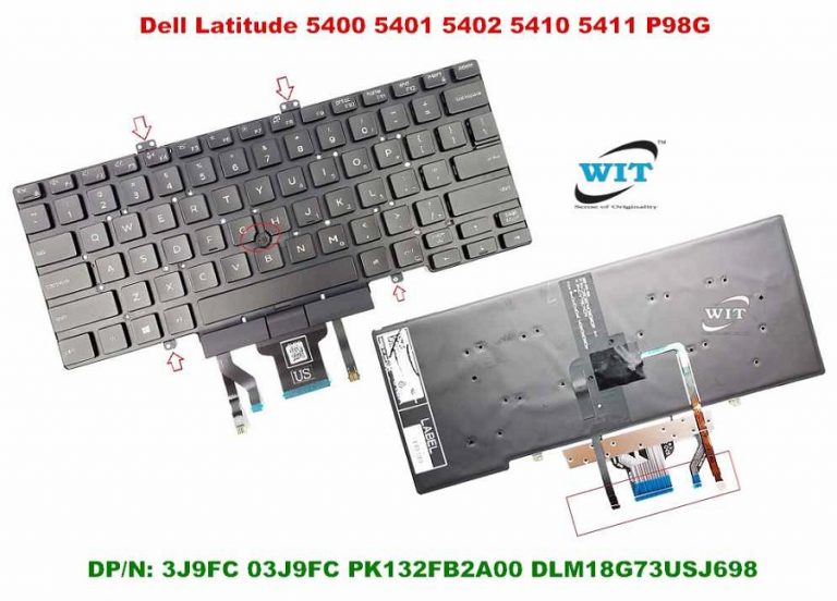 Laptop Keyboard/Keypad for Dell Latitude 5400 P98G, Latitude 5401