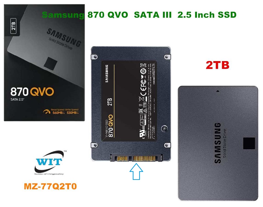 2TB Samsung 870 QVO 2 TB SATA III 2.5-inch Internal Solid State