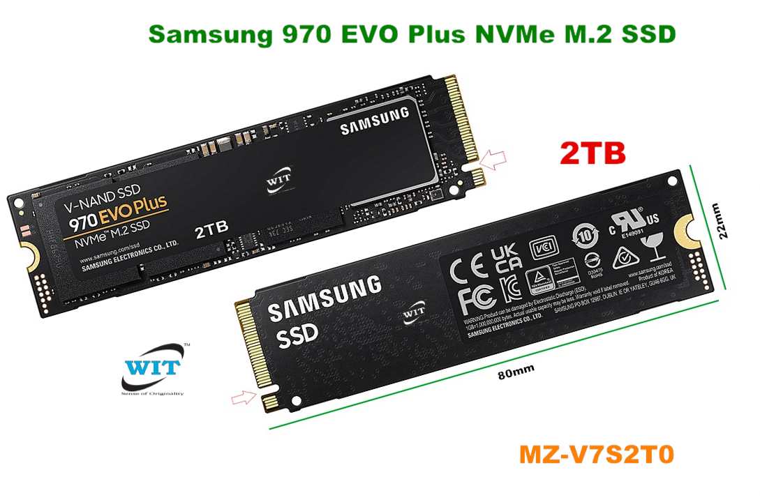  SAMSUNG MZ-V7S2T0B/AM 970 EVO Plus NVMe M.2 SSD 2TB 2