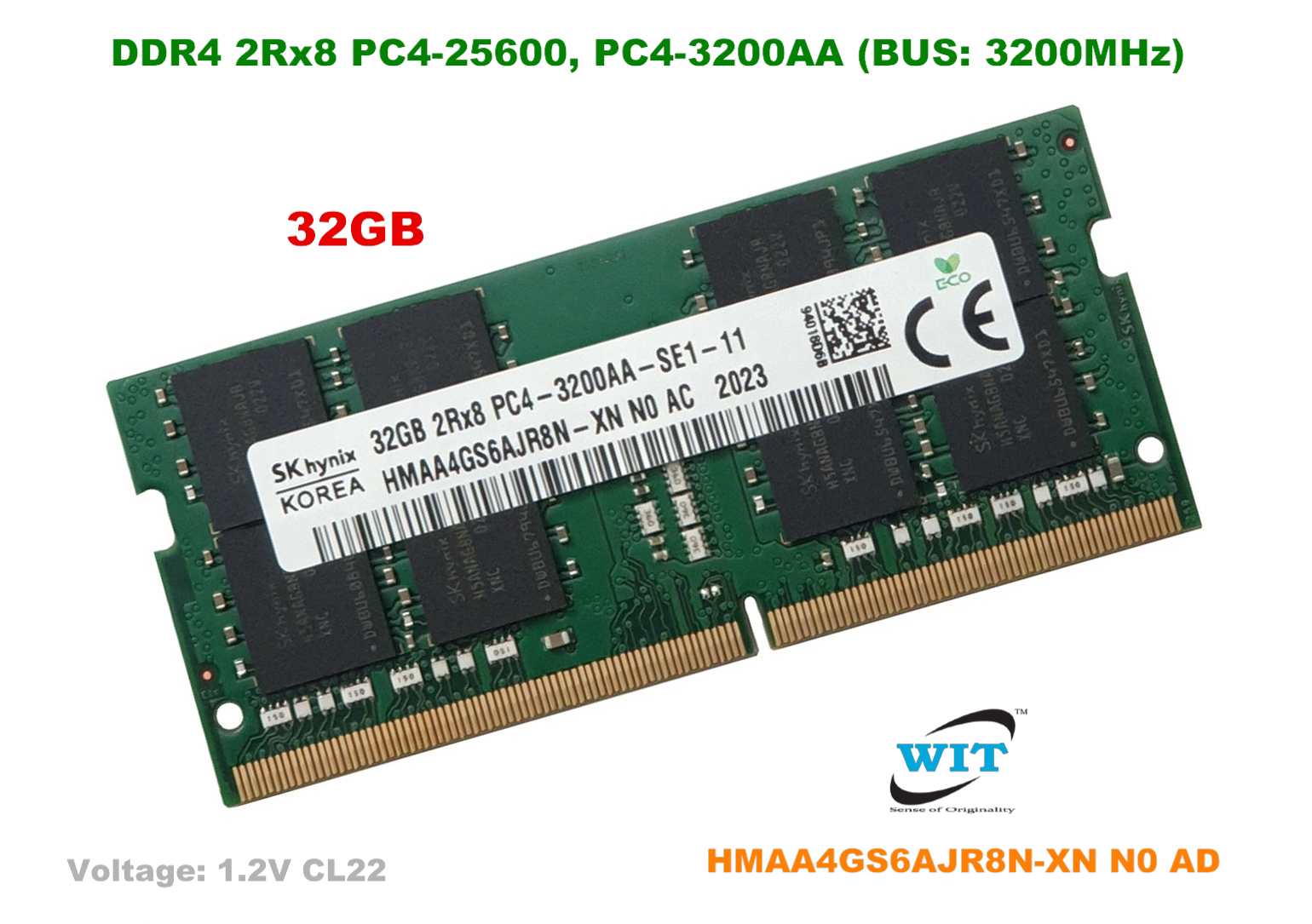 SK hynix PC4 3200AA 32GB DDR4 SO-DIMM