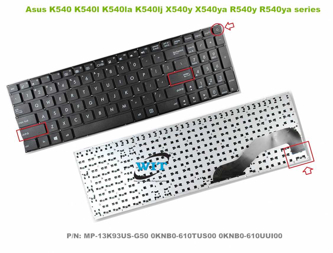 Replacement US Laptop Keyboard For ASUS X540 Series - Black Keyboard For X540L, X540LA, X540S, X540SA Models