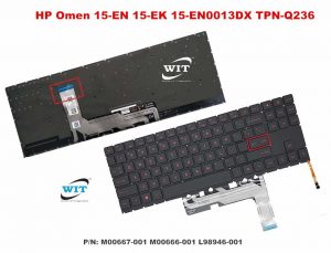 Poggiapolsi + Tastiera Retroilluminata RGB Per HP Omen 15-EK 15-EN - M00667-001 US - Foto 1