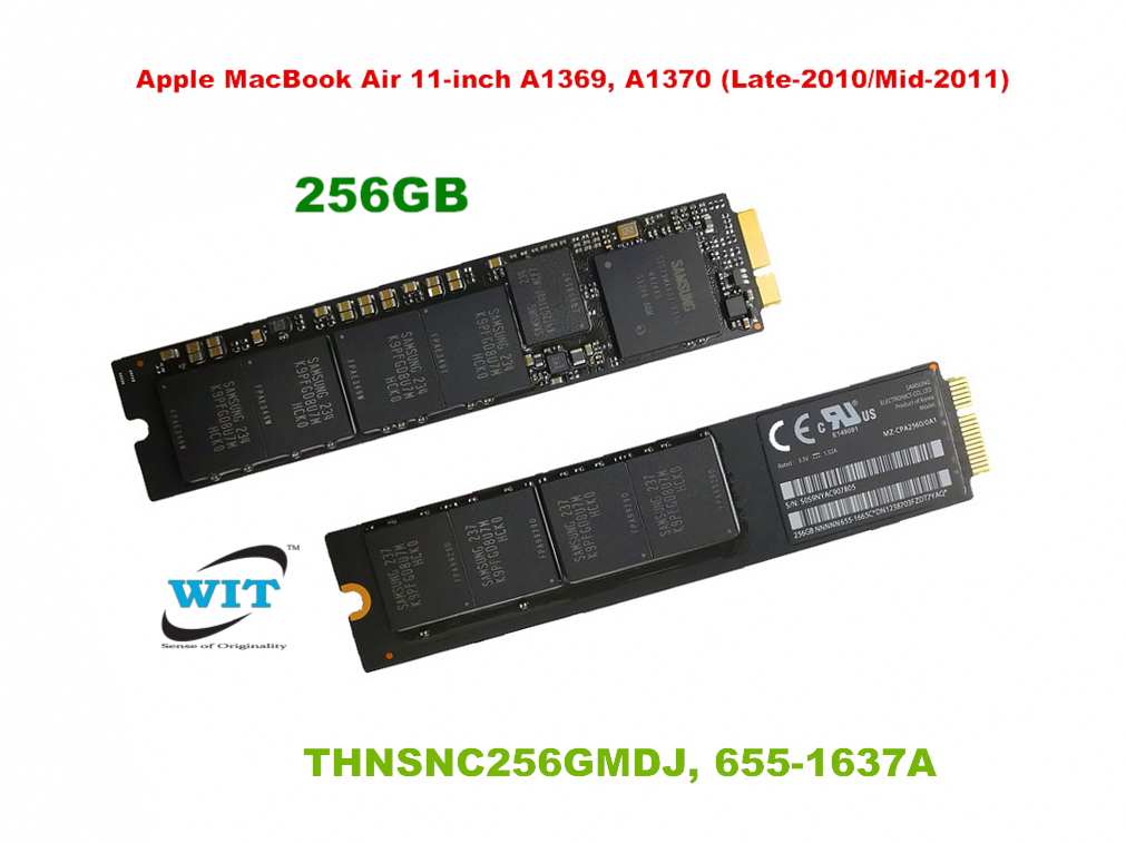SSD Solid State Drive (SSD) TOSHIBA THNSNC256GMDJ 655-1637A for Apple MacBook Air A1369, (Late-2010/Mid-2011) - Computers