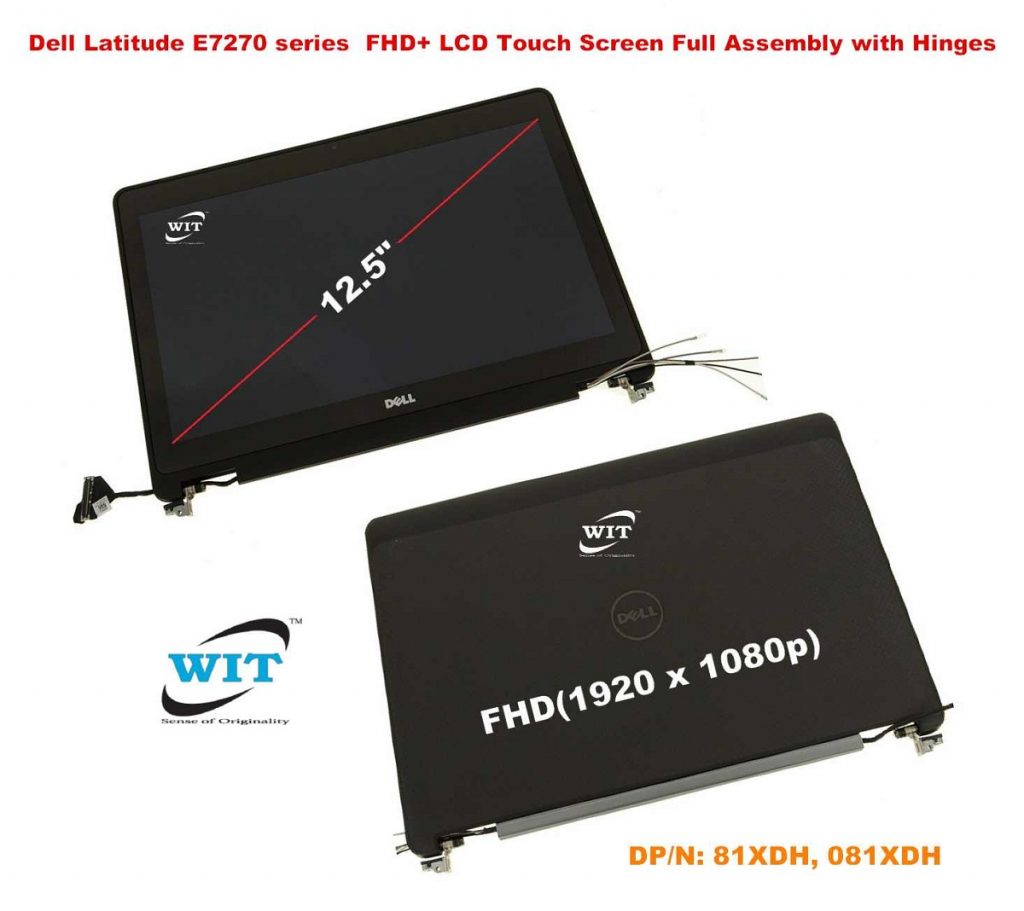 12.5" FHD(1920 x 1080p) Touchscreen Full LED Assembly (Natural Black
