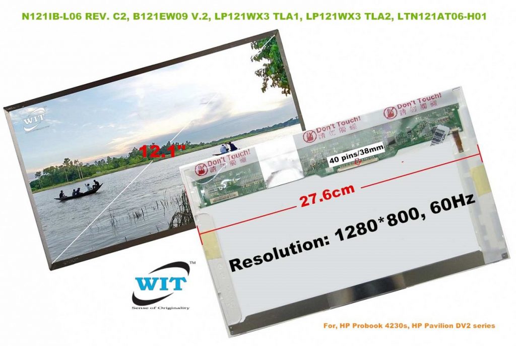 12.1-inch WXGA (Width: 27.6cm) Display/ LED panel, Resolution: 1280*800 ...