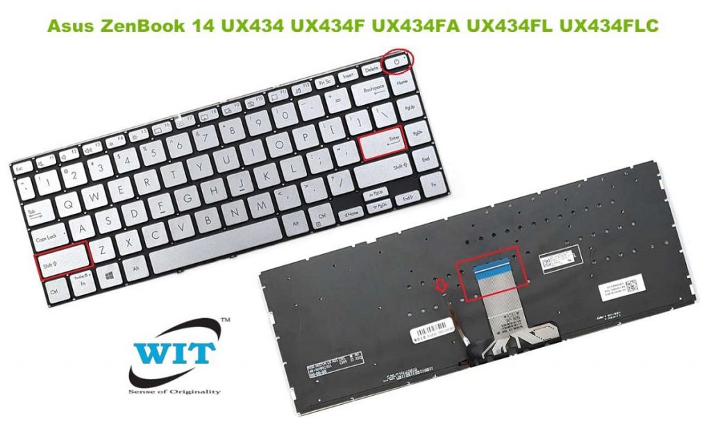 Laptop Keyboard for Asus ZenBook 14 UX434 UX434F UX434FA UX434FL