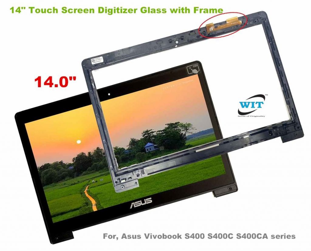 14 0 Inch Touch Screen Digitizer Led Glass With Bezel For Asus Vivobook