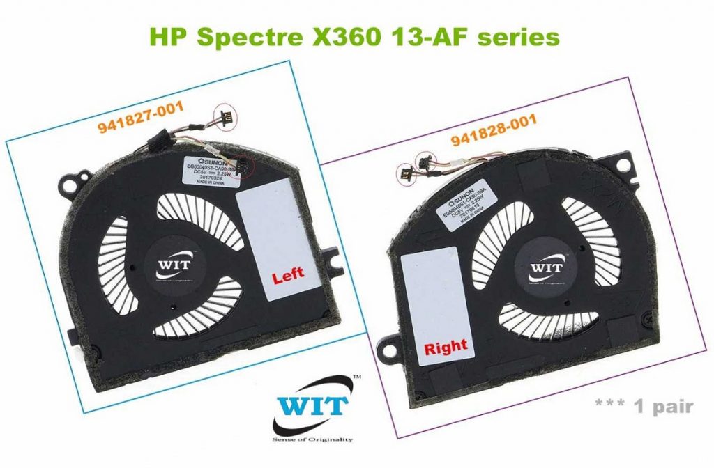 Laptop CPU+GPU internal cooling fan(pair) for HP Spectre X360 13AF 13T