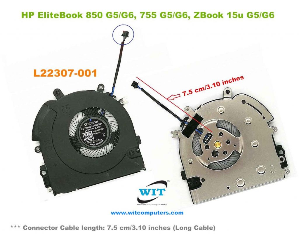 Laptop internal CPU cooling Fan for HP EliteBook 850G5, 850G6, 755G5