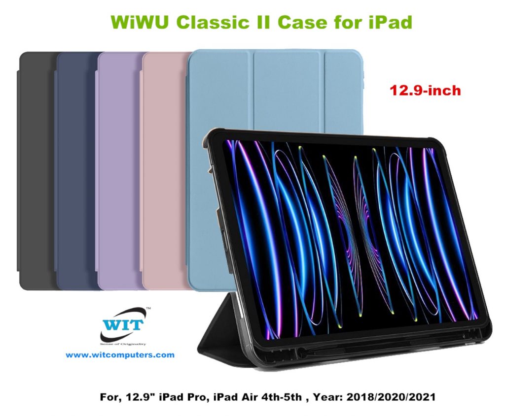 12.9-inch iPad Protective Case/WiWU Classic II Case with Pencil Holder ...